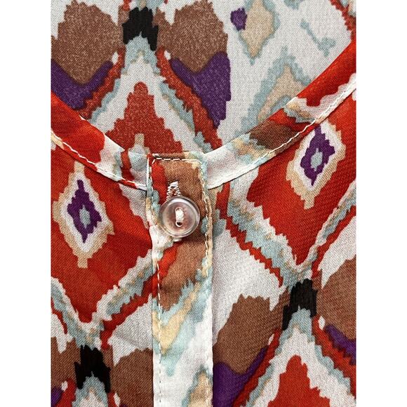 Forever 21 XXI Tank Womens Small Geometric Sheer Colorful‎ - Picture 6 of 7